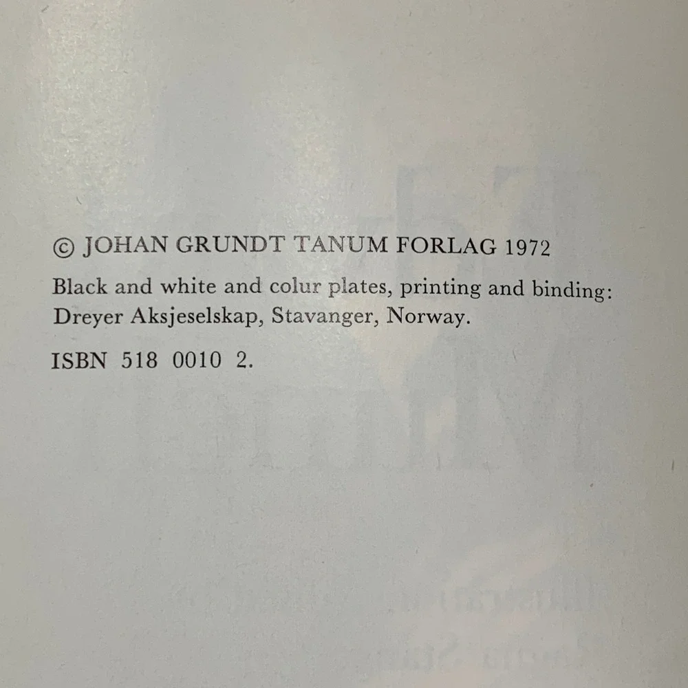 Edvard Munch by Nic Stang Tanums Tokens of Norway Art Book 1972 Paperback‎